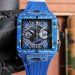 Hublot New 2024 Square Bang Unico Blue Carbotech-QuickSwitch Strap